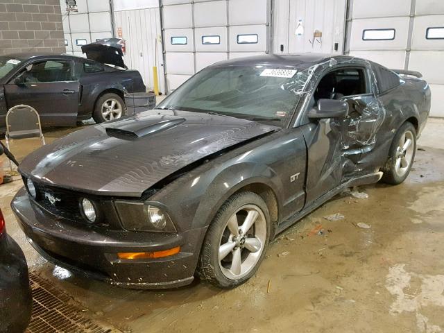 1ZVHT82H375352995 - 2007 FORD MUSTANG GT BLACK photo 2