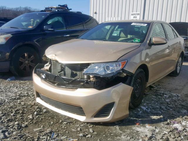 4T4BF1FK9CR170619 - 2012 TOYOTA CAMRY BASE GOLD photo 2