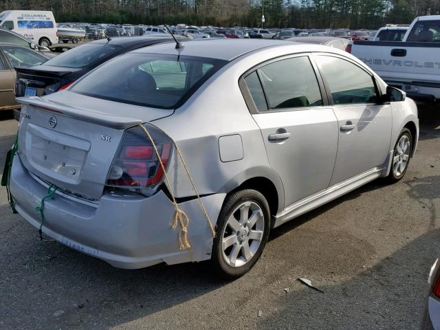 3N1AB6AP8CL703367 - 2012 NISSAN SENTRA 2.0 SILVER photo 4