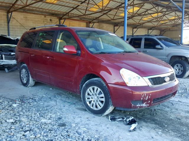 KNDMG4C77C6474719 - 2012 KIA SEDONA LX RED photo 1