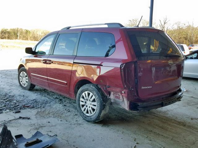 KNDMG4C77C6474719 - 2012 KIA SEDONA LX RED photo 3