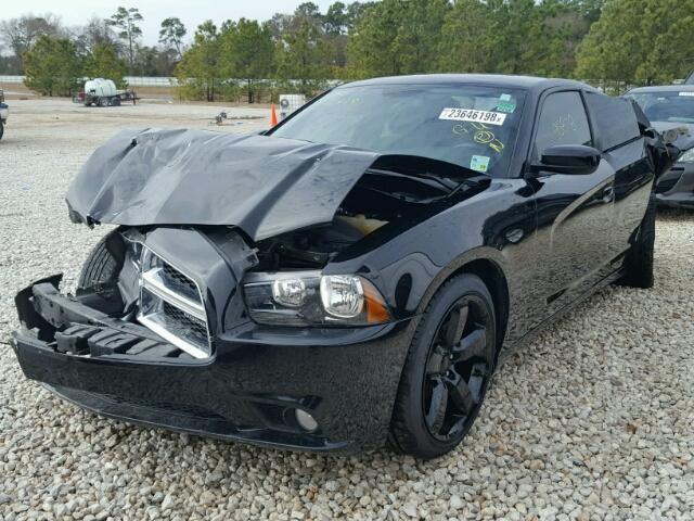 2C3CDXHG3EH148890 - 2014 DODGE CHARGER SX BLACK photo 2