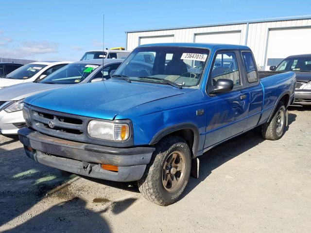 4F4DR17X9RTM77058 - 1994 MAZDA B4000 CAB BLUE photo 2