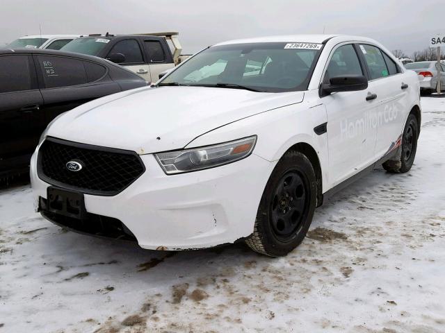 1FAHP2MK7EG158524 - 2014 FORD TAURUS POL WHITE photo 2