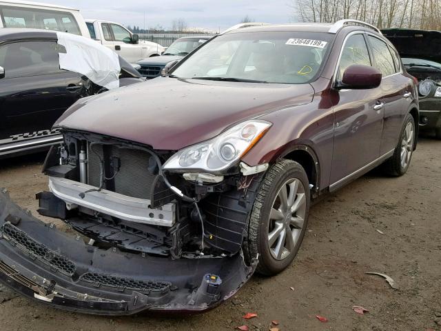 JN1AJ0HR5CM451901 - 2012 INFINITI EX35 BASE BURGUNDY photo 2