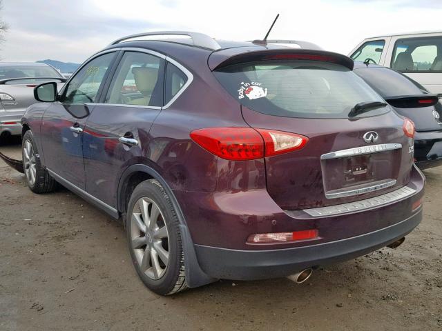JN1AJ0HR5CM451901 - 2012 INFINITI EX35 BASE BURGUNDY photo 3