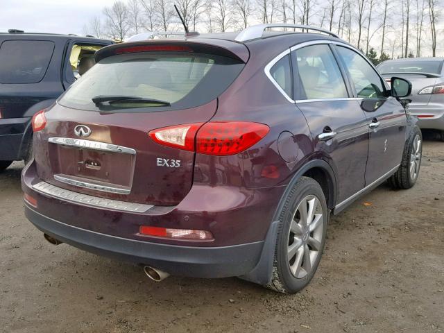 JN1AJ0HR5CM451901 - 2012 INFINITI EX35 BASE BURGUNDY photo 4
