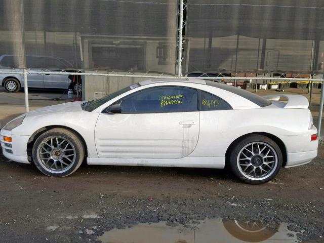 4A3AC54L4YE165221 - 2000 MITSUBISHI ECLIPSE GT WHITE photo 9