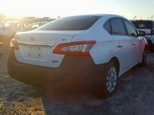 3N1AB7AP2EL649623 - 2014 NISSAN SENTRA S WHITE photo 4