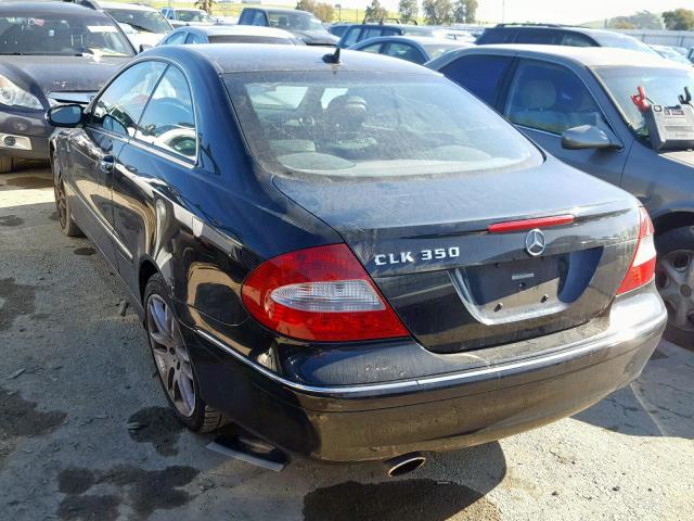 WDBTJ56H29F263782 - 2009 MERCEDES-BENZ CLK 350 BLACK photo 3