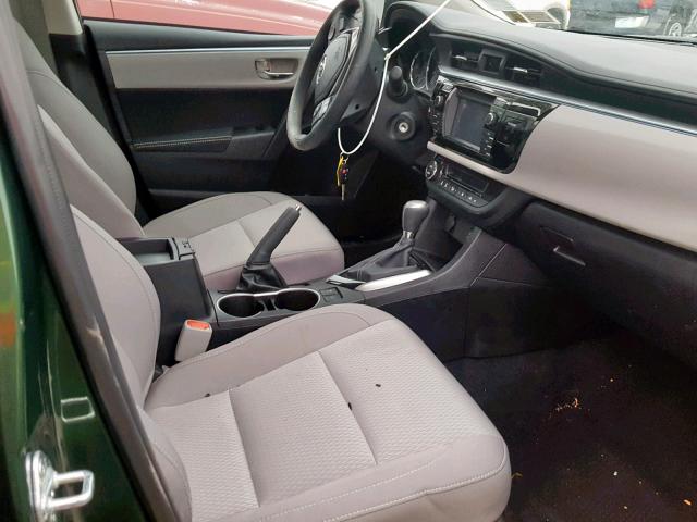 2T1BPRHE3EC005022 - 2014 TOYOTA COROLLA EC GREEN photo 5