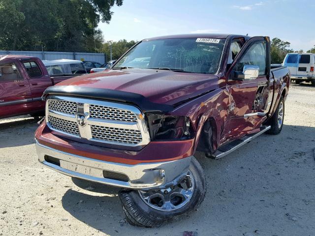 1C6RR6NT0HS524971 - 2017 RAM 1500 LARAM BURGUNDY photo 2