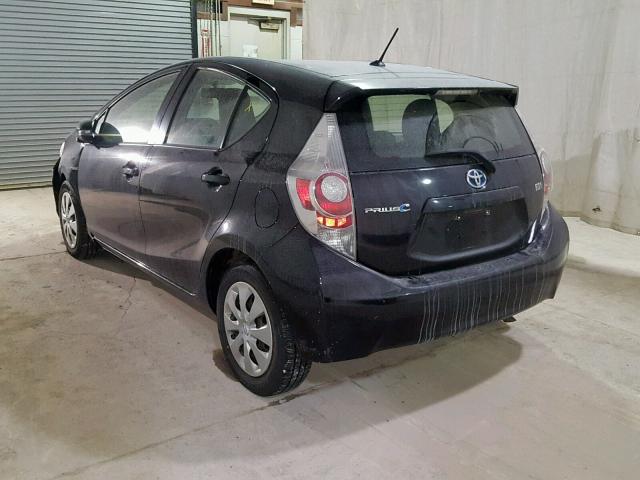 JTDKDTB36C1004090 - 2012 TOYOTA PRIUS C BLACK photo 3