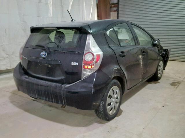 JTDKDTB36C1004090 - 2012 TOYOTA PRIUS C BLACK photo 4