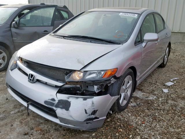 2HGFA16918H017983 - 2008 HONDA CIVIC EXL SILVER photo 2