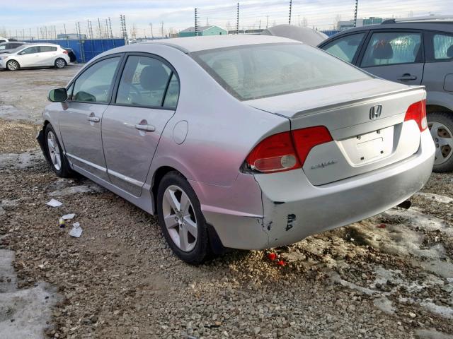 2HGFA16918H017983 - 2008 HONDA CIVIC EXL SILVER photo 3