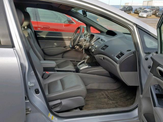 2HGFA16918H017983 - 2008 HONDA CIVIC EXL SILVER photo 5