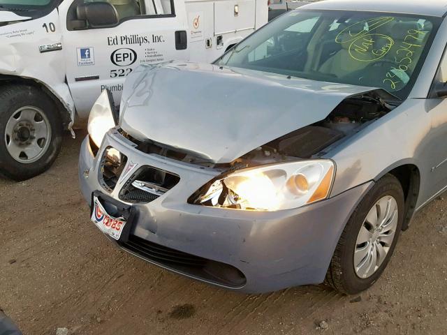 1G2ZF58B974162550 - 2007 PONTIAC G6 VALUE L SILVER photo 9