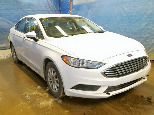 3FA6P0G79JR238963 - 2018 FORD FUSION S WHITE photo 1