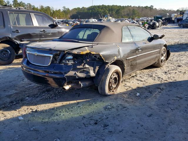 1C3EL45UX1N617950 - 2001 CHRYSLER SEBRING LX BLACK photo 4