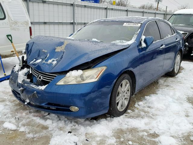 JTHBJ46G682185428 - 2008 LEXUS ES 350 BLUE photo 2