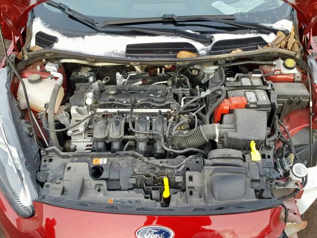 3FADP4BJ6HM152728 - 2017 FORD FIESTA SE BURGUNDY photo 7