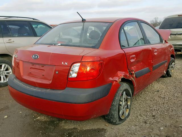 KNADE123676295335 - 2007 KIA RIO BASE 红色 照片 4