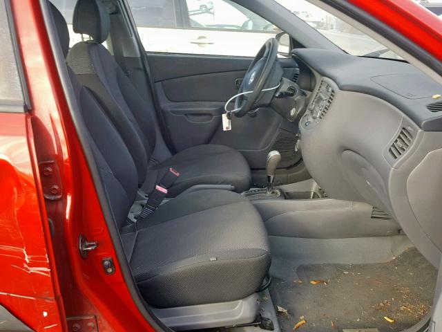 KNADE123676295335 - 2007 KIA RIO BASE 红色 照片 5