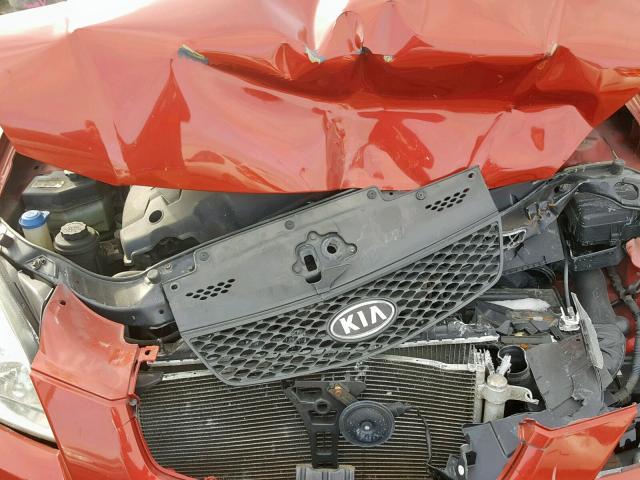 KNADE123676295335 - 2007 KIA RIO BASE RED photo 7