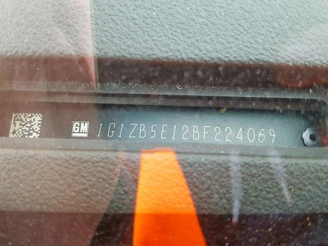 1G1ZB5E12BF224069 - 2011 CHEVROLET MALIBU LS GOLD photo 10