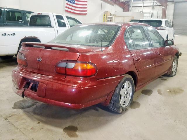 1G1NE52J32M669510 - 2002 CHEVROLET MALIBU LS Qırmızı foto 4
