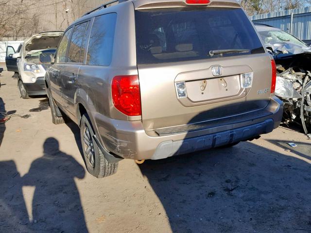 2HKYF18413H565685 - 2003 HONDA PILOT EX GOLD photo 3