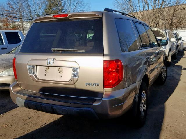 2HKYF18413H565685 - 2003 HONDA PILOT EX GOLD photo 4