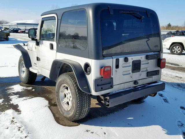 1J4FA39S35P366878 - 2005 JEEP WRANGLER X SILVER photo 3