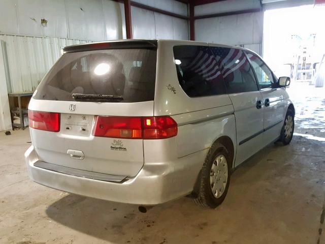 2HKRL18551H612493 - 2001 HONDA ODYSSEY LX SILVER photo 4