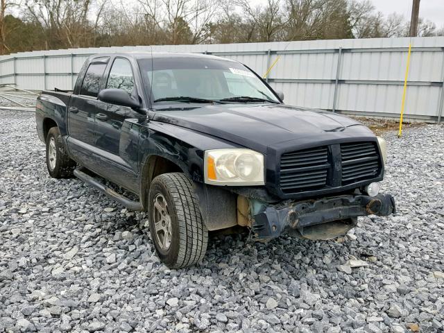 1D7HE48N76S578093 - 2006 DODGE DAKOTA QUA BLACK photo 1