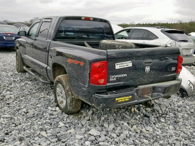 1D7HE48N76S578093 - 2006 DODGE DAKOTA QUA BLACK photo 3