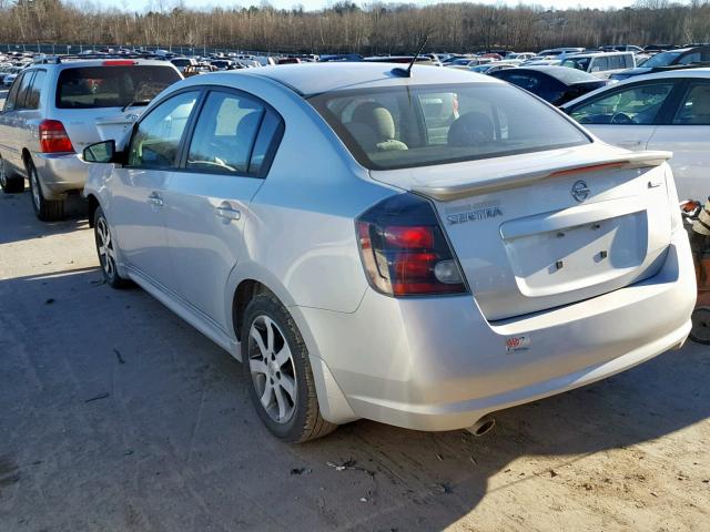 3N1AB6AP7CL730768 - 2012 NISSAN SENTRA 2.0 SILVER photo 3