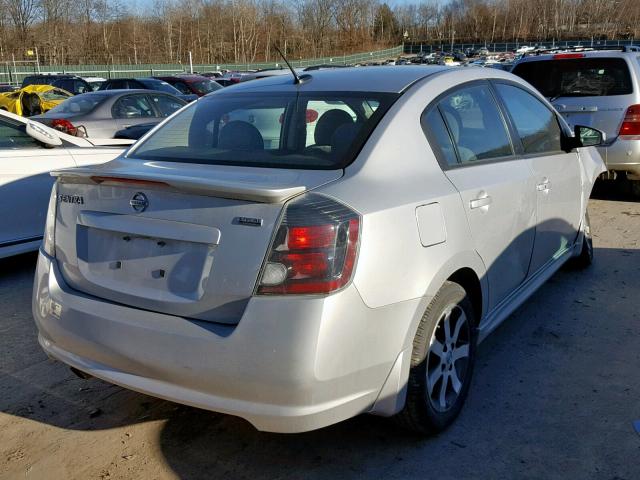 3N1AB6AP7CL730768 - 2012 NISSAN SENTRA 2.0 SILVER photo 4