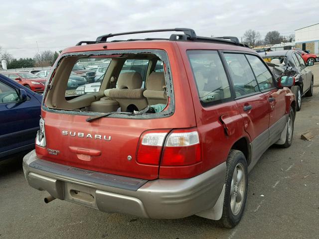 JF1SF65592H730241 - 2002 SUBARU FORESTER S RED photo 4