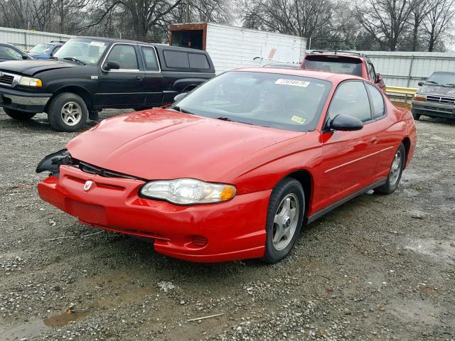 2G1WW12E649357873 - 2004 CHEVROLET MONTE CARL RED photo 2