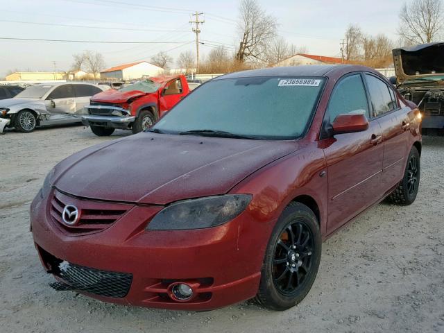 JM1BK323261405663 - 2006 MAZDA 3 S MAROON photo 2