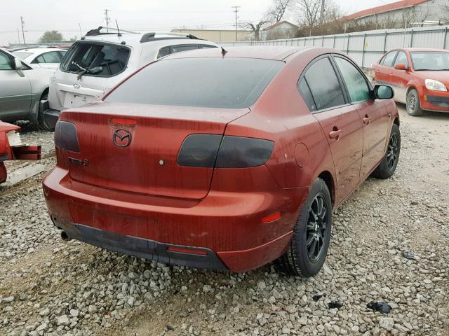 JM1BK323261405663 - 2006 MAZDA 3 S MAROON photo 4