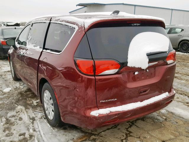 2C4RC1AG9JR257360 - 2018 CHRYSLER PACIFICA L MAROON photo 3
