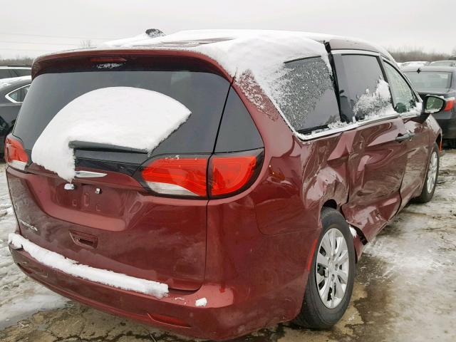 2C4RC1AG9JR257360 - 2018 CHRYSLER PACIFICA L MAROON photo 4