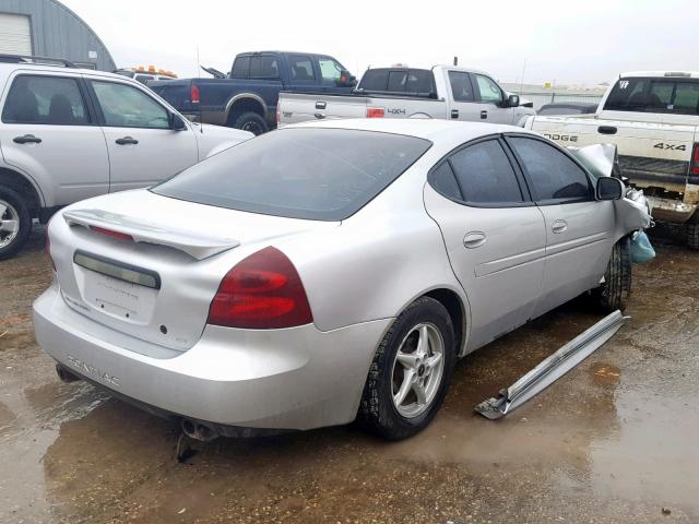 2G2WS522541102036 - 2004 PONTIAC GRAND PRIX GRAY photo 4