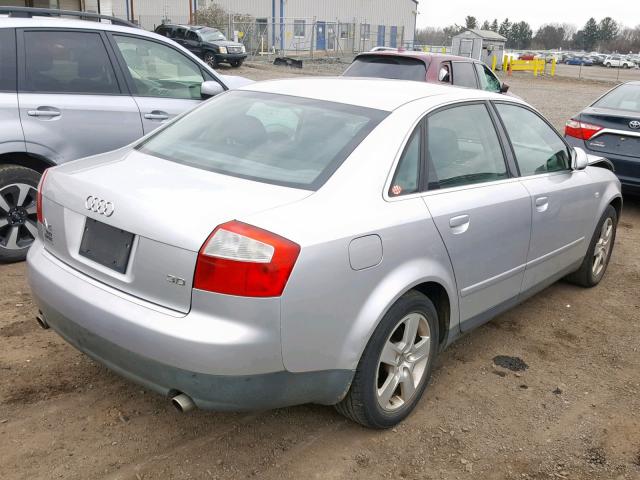 WAUJT68E34A081264 - 2004 AUDI A4 3.0 SILVER photo 4