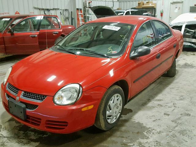 1B3ES26C64D623281 - 2004 DODGE NEON BASE RED photo 2