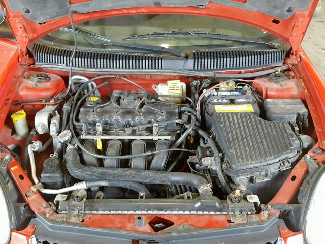 1B3ES26C64D623281 - 2004 DODGE NEON BASE RED photo 7