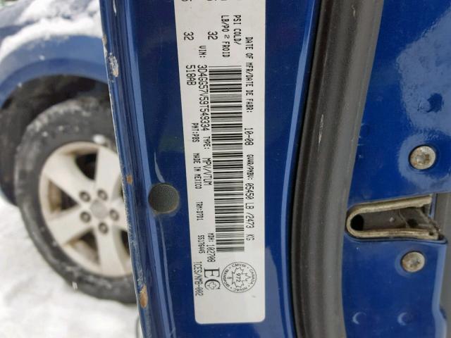 3D4GG57V59T549334 - 2009 DODGE JOURNEY SX BLUE photo 10